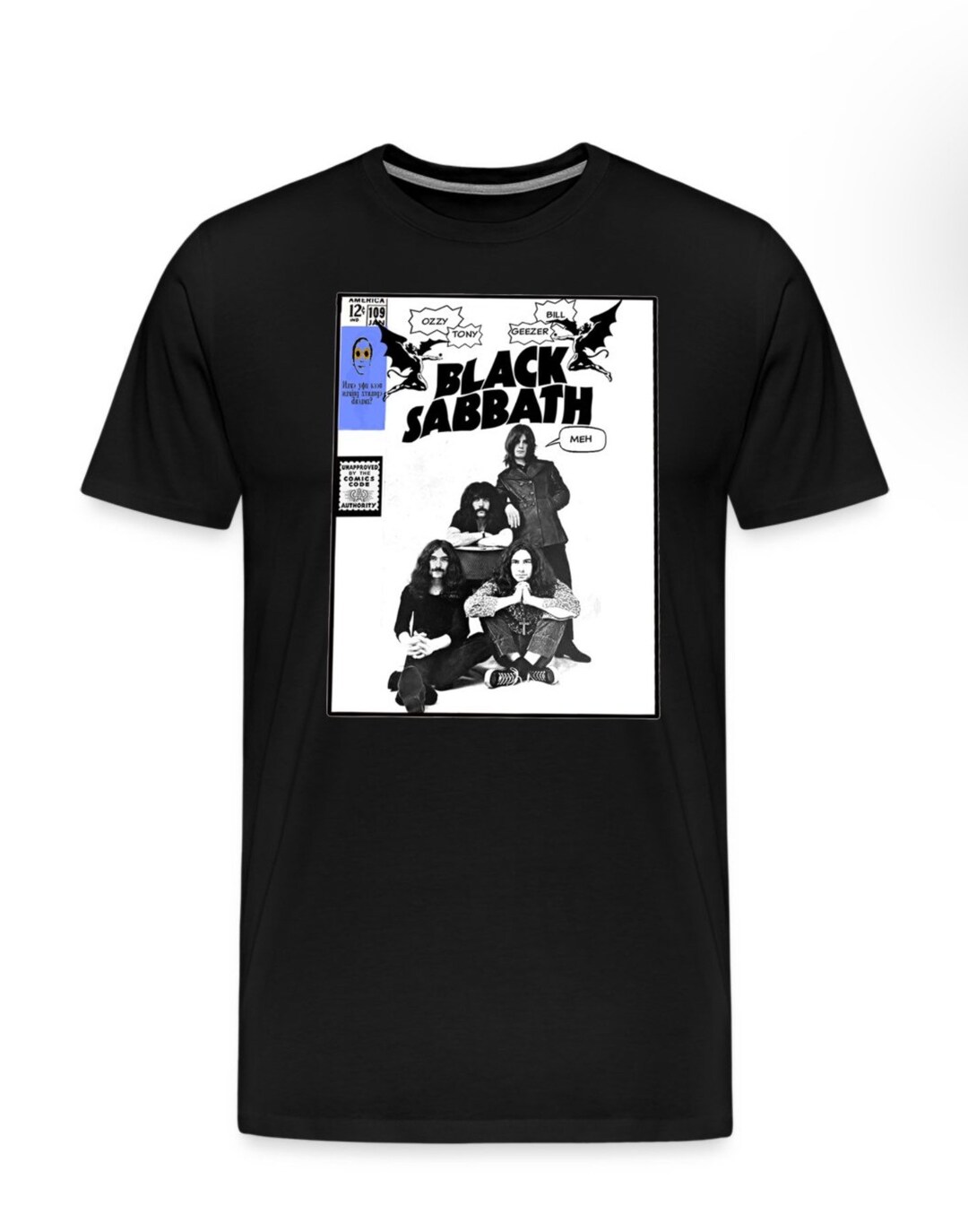 Black Sabbath Tracklist Uomo T-Shirt – 100% Cotone, Nero, Taglia L, Vestibilità Regular, Merch Ufficiale