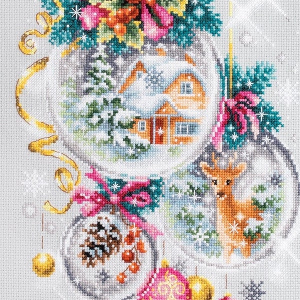 Counted Cross Stitch Kit, Magic Needle, A Christmas Fairytale, 14 Count Aida, 22cm x 32cm