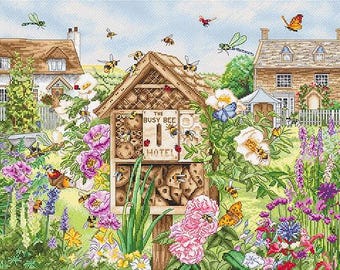 Korsstygnskit, Letistitch, Busy Bee Hotel, L8104, 16 Aida-tyger, 41 cm x 30 cm