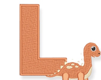 Letter L Digitised Letter / Dinosaur Letter / Machine - Etsy Letter L Digitised Letter / Dinosaur Letter / Machine - Etsy