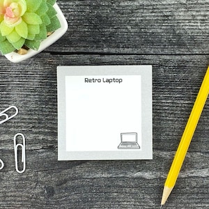 Pense-bête rétro pour ordinateur portable : culture pop amusante