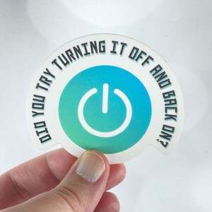Support Required Sticker Reboot Required Sticker — Power Button Design, Funny Laptop Decal - Etsy