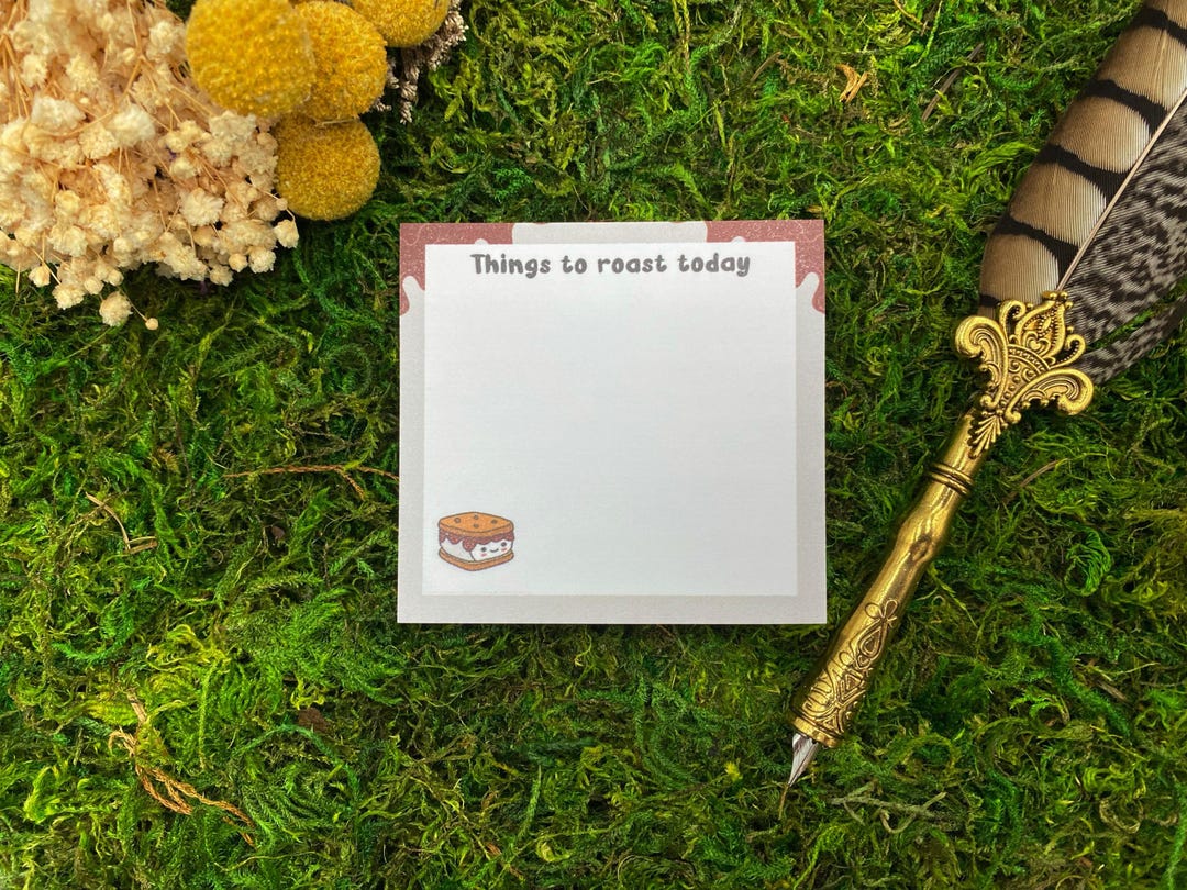 Things to Roast Today Sticky Notes 3x3 | Funny Notepad - Etsy