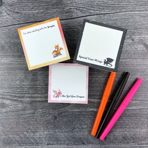 Dragon Themed Sticky Note Set for Dragon and Fantasy Lovers