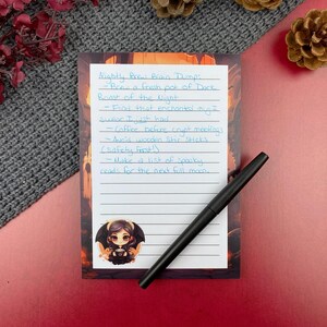 Goth Notepad Kawaii Goth Vampire Notepad: 5x7 Coffee Lover's Stationery - Etsy