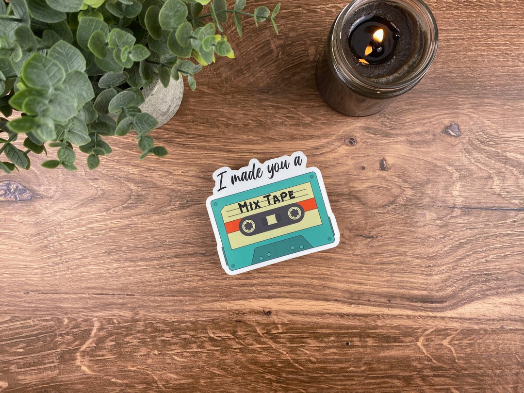 Vintage Music Lover Sticker I Made You a Mix Tape Etsy