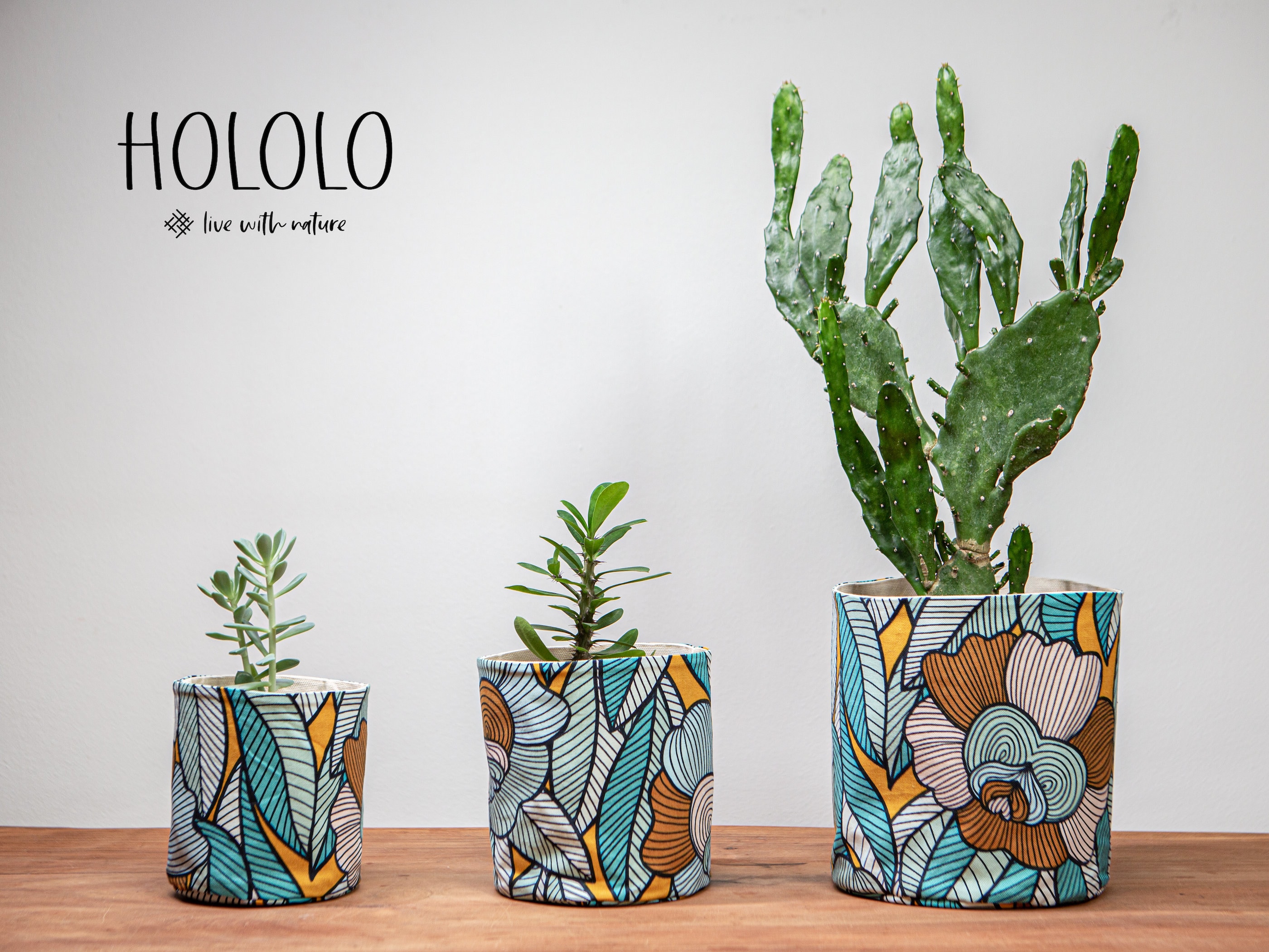 Handmade Tropical Fabric Plant Pot Cover: Reversible Canvas Planter - Etsy