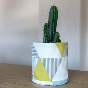 Dreieck Stoff Pflanztopf Abdeckung: Geo Art Deco Pflanzgefäß