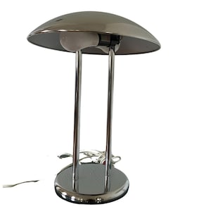 Vintage IKEA Style Chrome Mushroom Table Lamp, 1970s Space Age Design Vintage Ikea Chrome Mushroom Lamp by Robert Sonneman