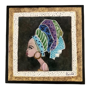 Ceramic Tiles, Hand-Painted, Decoration, Decorative Tile, Art, Collector&#39;s Item, Coaster, Original Signed Art, House, Apartment