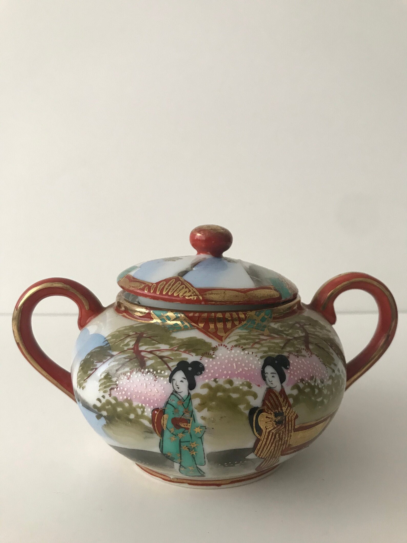 Takito Japanese Hand Painted Sugarbowl / Sugar dish / Sugar Etsy