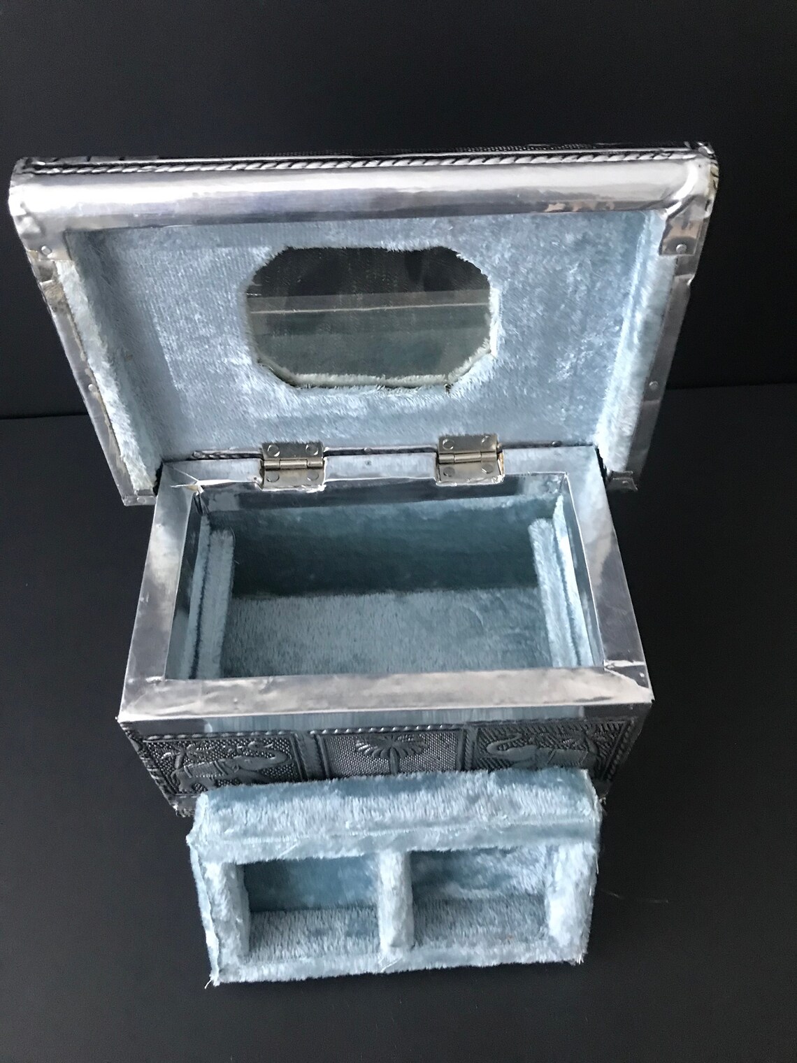 Metal Jewelry Box Trinket Box With Velvet Lining Etsy