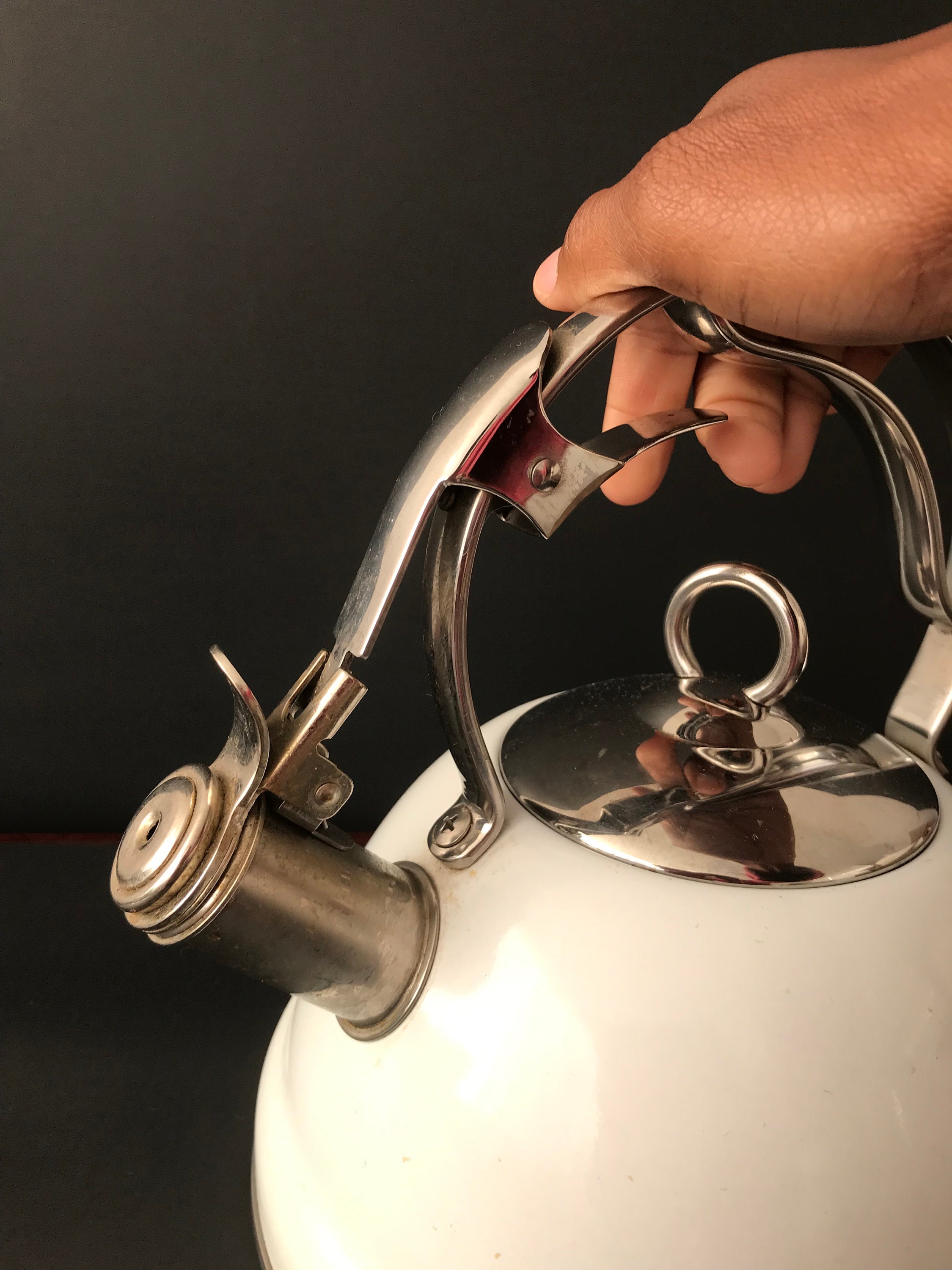 moeder Refrein Methode White Enamel CALIDAD Professional Vintage Tea Kettle 2.7 QT | Etsy