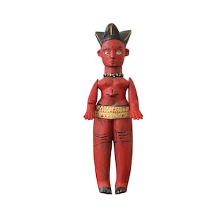 Vintage Wooden African Statue Possibly Baule, Ivory Coast, Spirit Wife Blolo Bla Wood Sculpture, Wooden Statue, Carved Wood, Fertility Idol