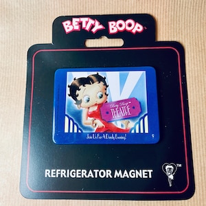 Retro Betty Boop Steel Fridge Magnet Vintage 2000&#39;s Betty Boop Gift Original Packaging Made in Great Britain Official Betty Boop License