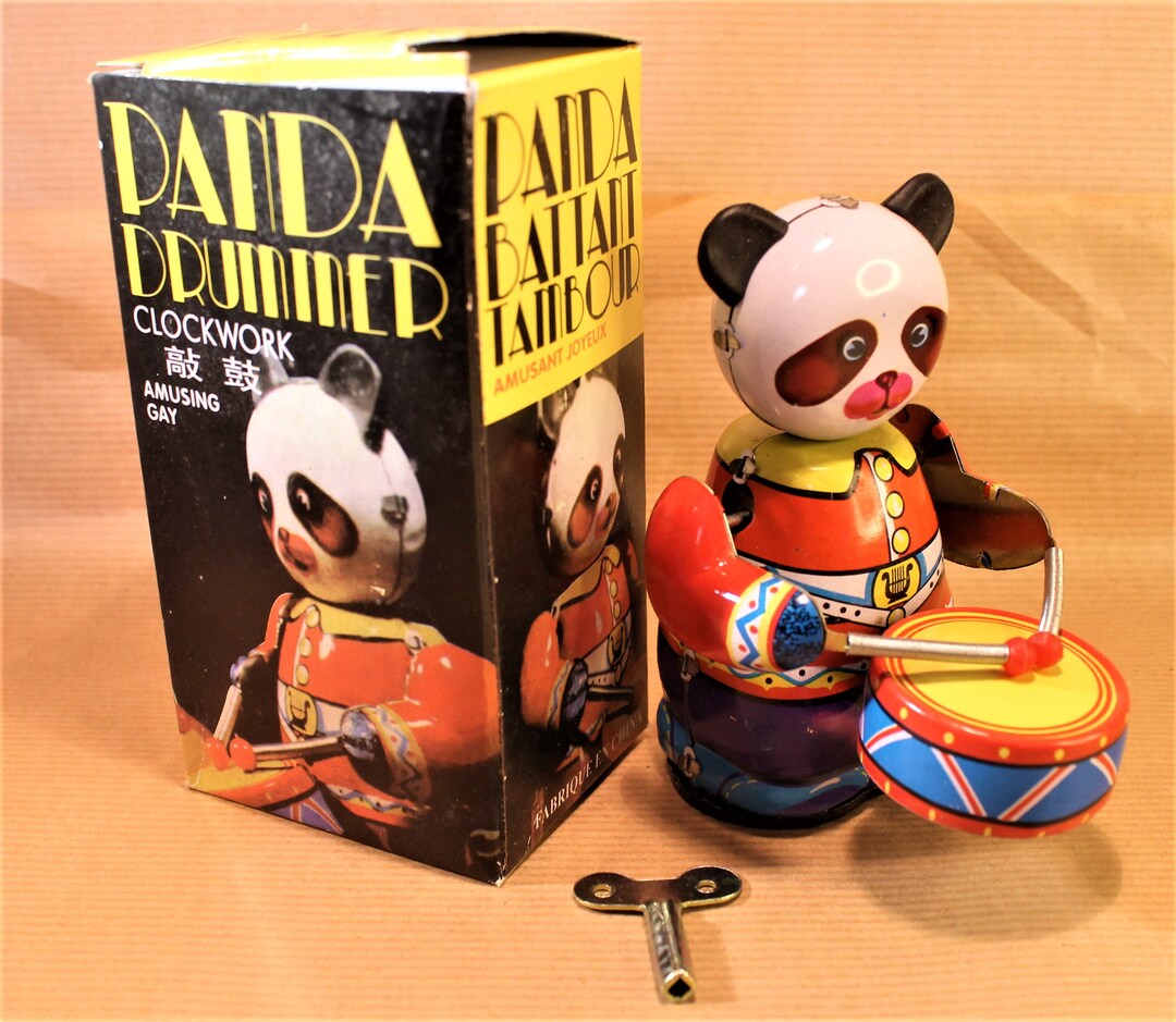 Jouet Mécanique Panda En Tôle - Dumming Panda - Shanghai 1950/1960 - Occasion