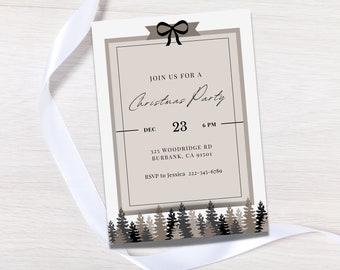 Christmas Party Invitations | Christmas Party Invite | Christmas Party Invitation Template | Modern Christmas Party