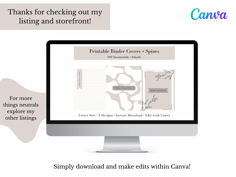 Printable Binder Covers | Binder Cover Editable Printable | Binder ...