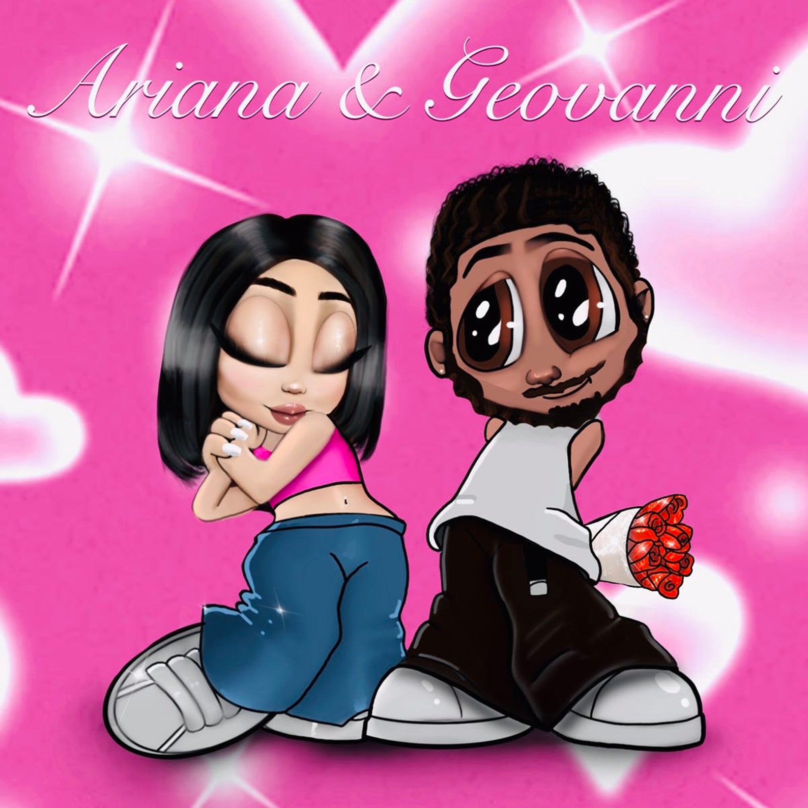 Customized Y2k Couple Drawing Custom Couples Art Custom Etsy