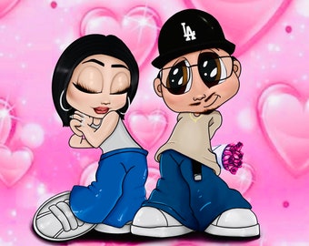 Couple Drawing Cartoon - Etsy Couple Drawing Cartoon - Etsy