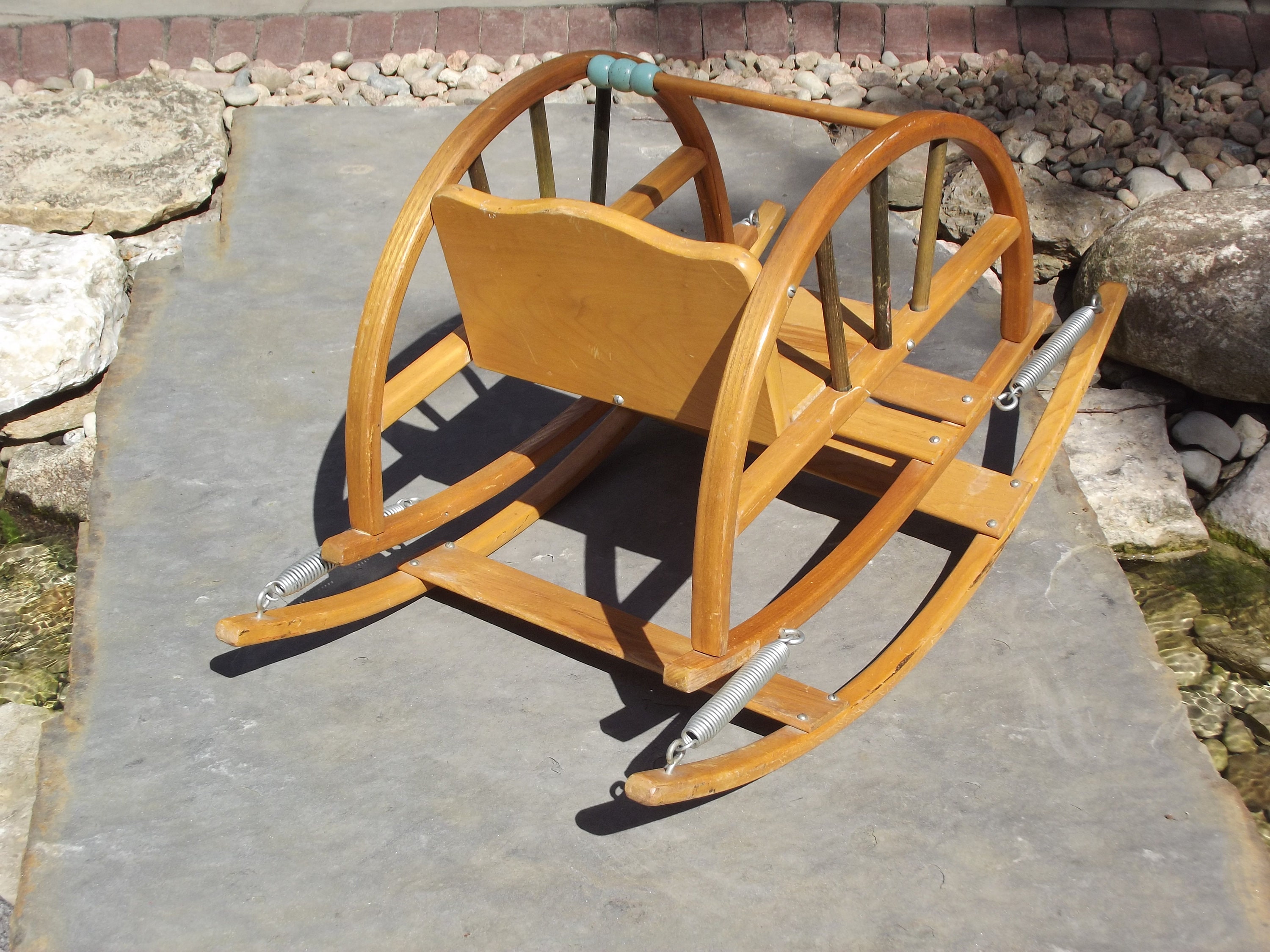 Vintage THE TEETERTOT Shoofly Wooden Child's Toddler Bouncy Seat Rocker ...