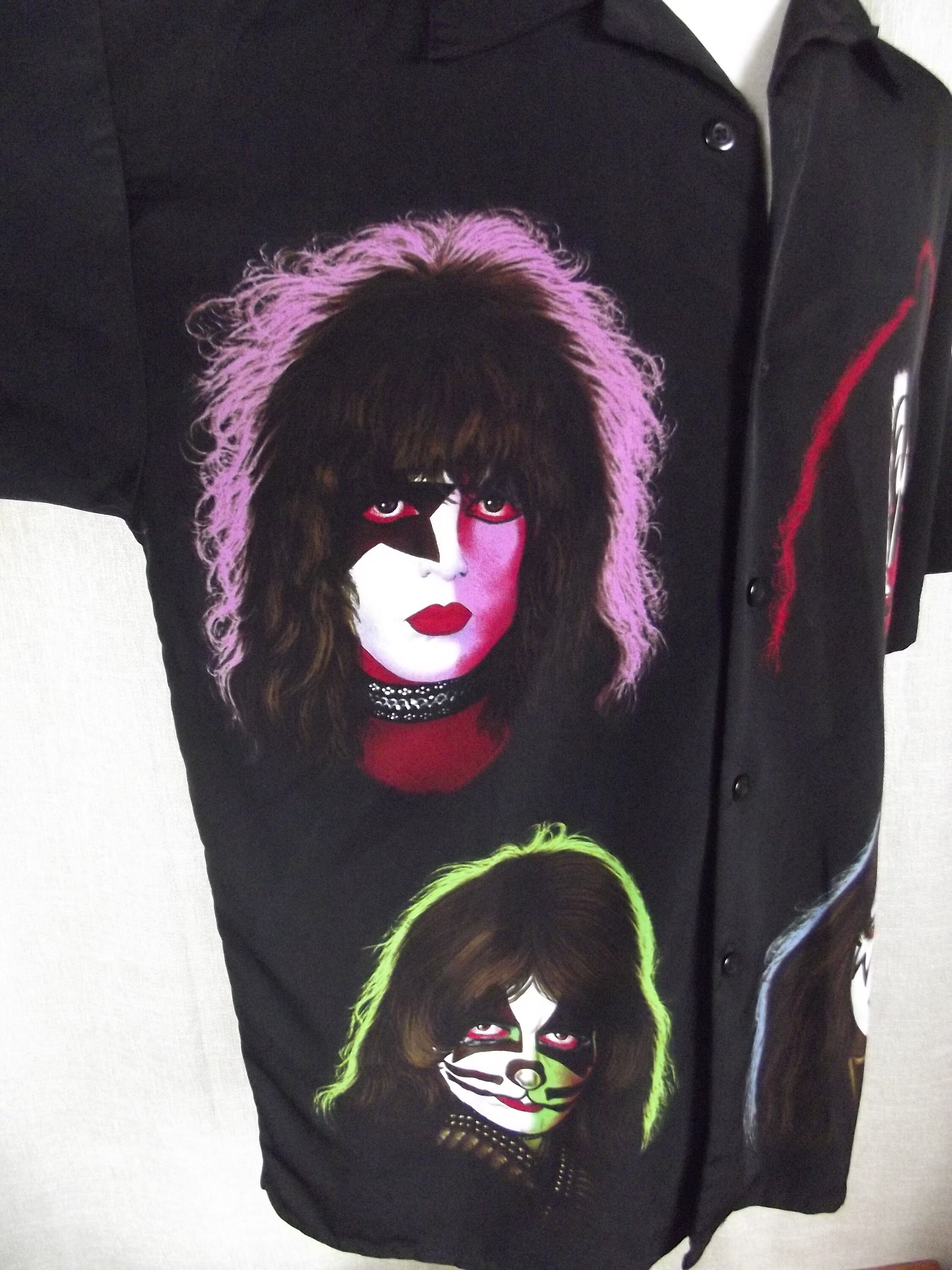 KISS バンドtシャツ タンクトップ DRAGONFLY Clothing Kiss Dragonfly Button Down Shirt Medium | eBay