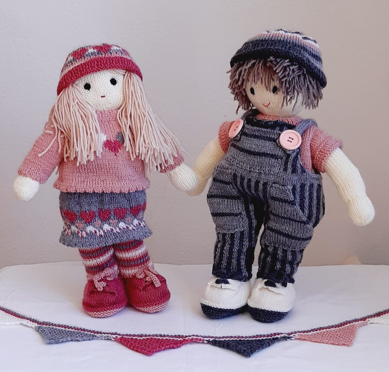 Boy and Girl Dress up Dolls Knitting Pattern Etsy UK