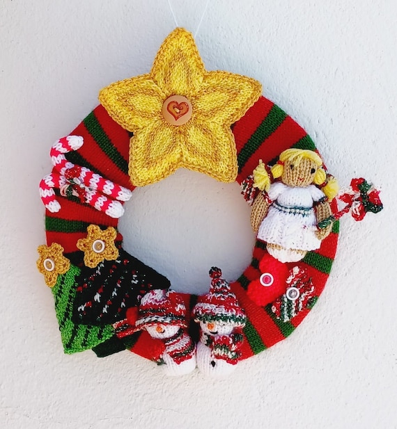 Love Christmas Wreath Knitting Pattern Etsy UK
