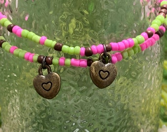 Amanda's Locket Seed Bead Bracelet