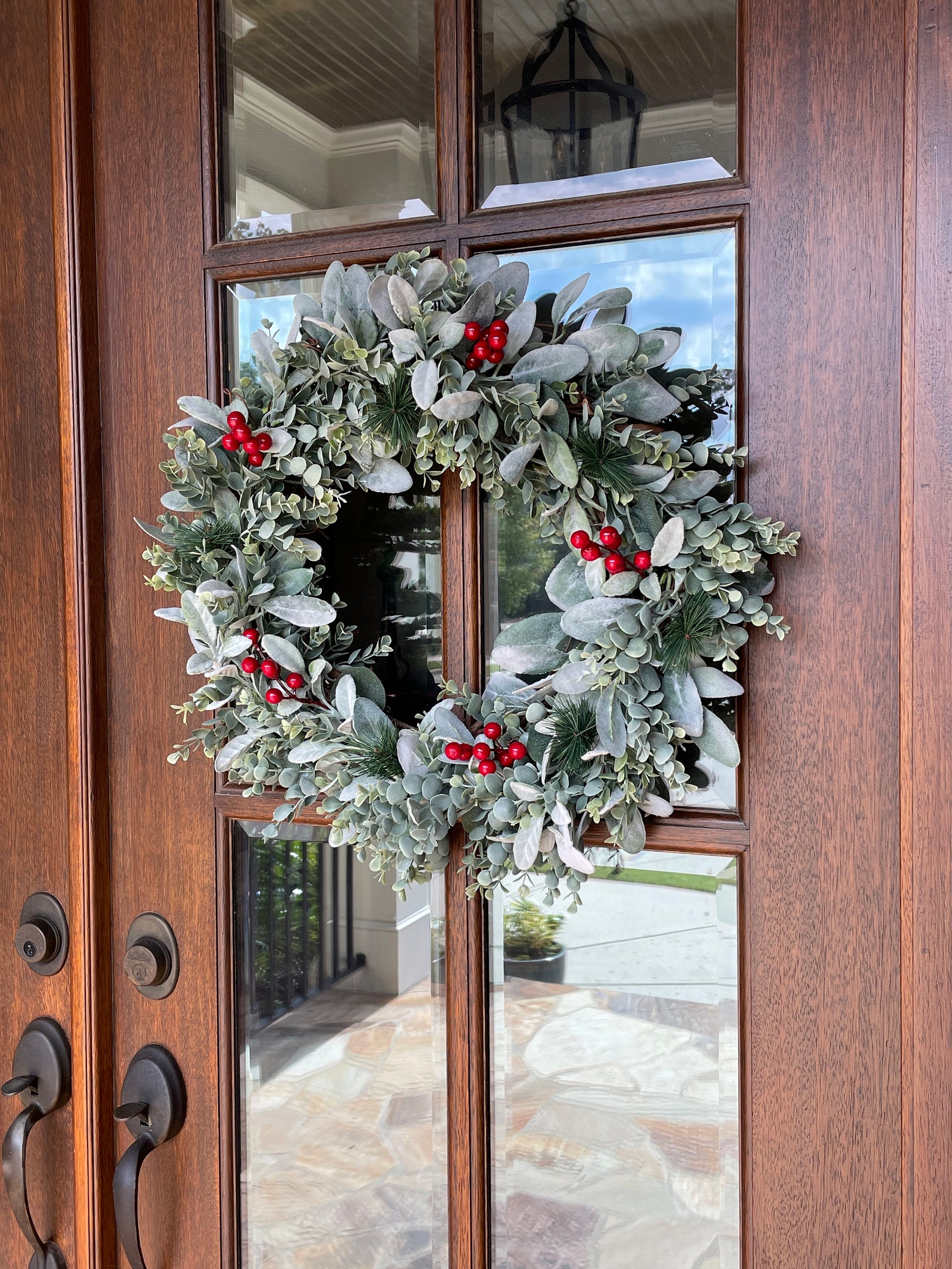 Winter Lambs Ear Wreath Lambs Ear-eucalyptus Wreath Lambs - Etsy