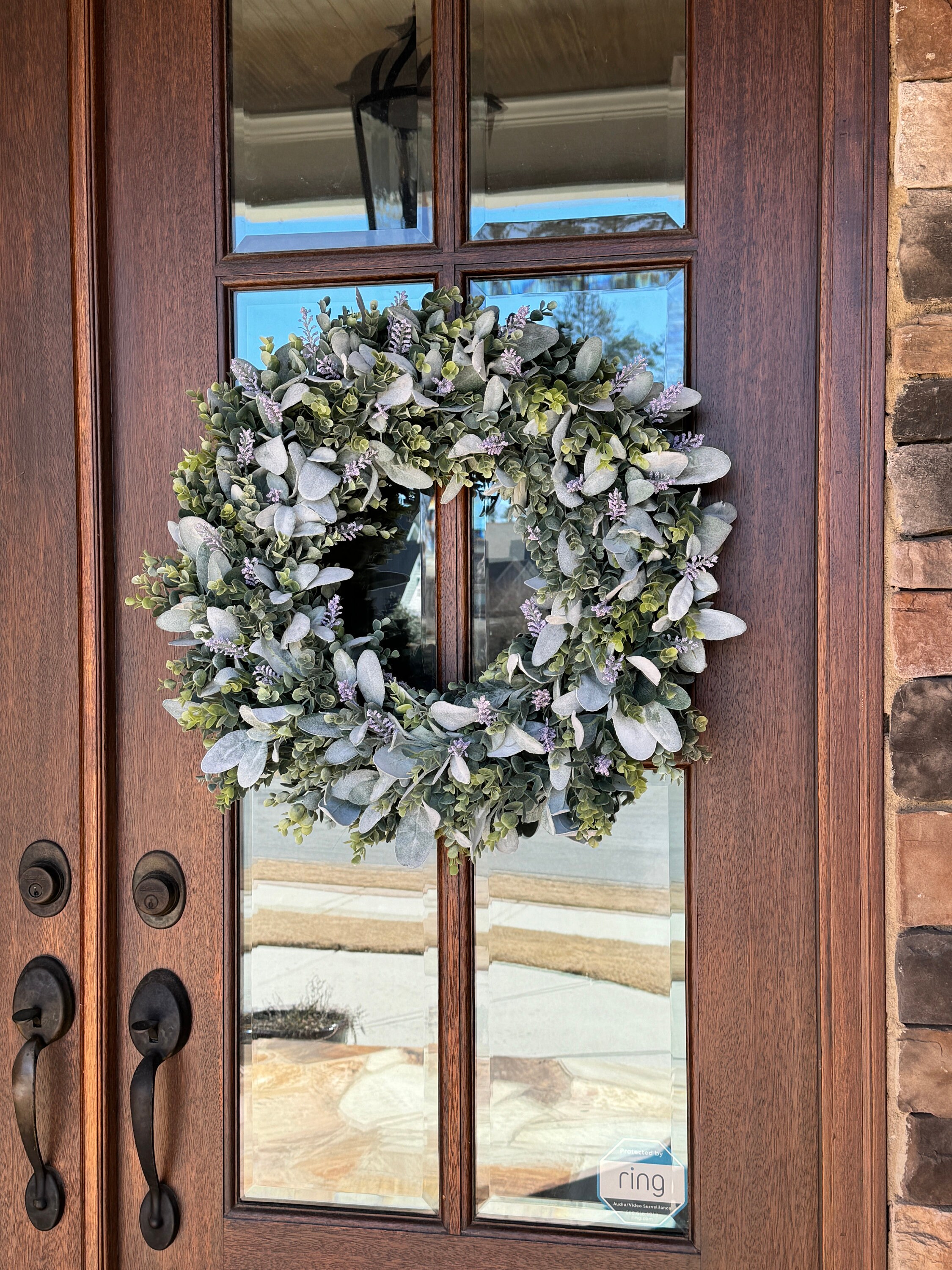 Lambs Ear & Eucalyptus Wreath: Farmhouse Front Door Decor - Etsy