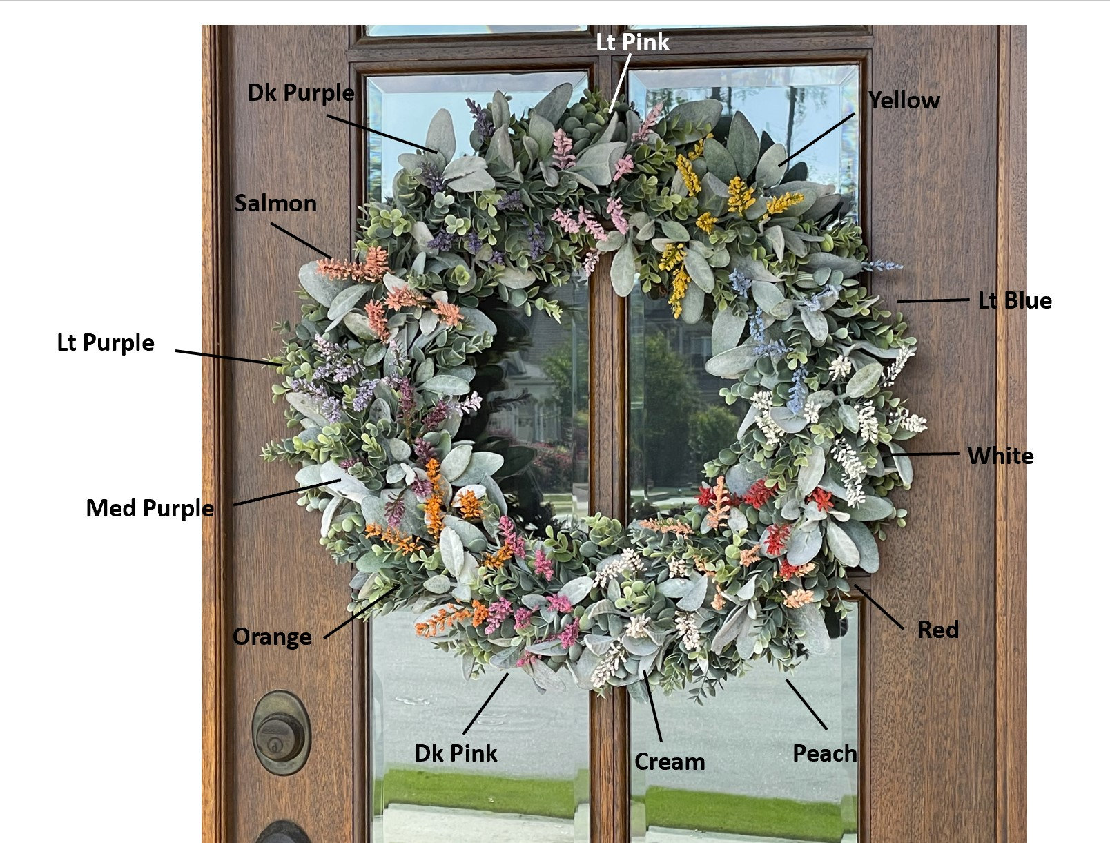 Lambs Ear & Eucalyptus Wreath: Farmhouse Front Door Decor - Etsy