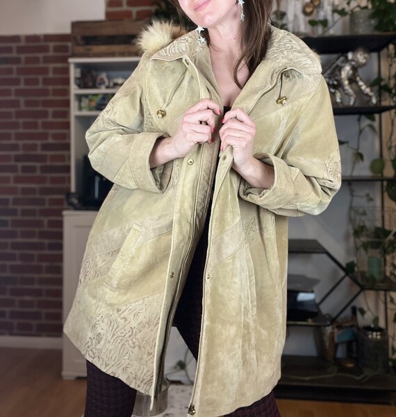 Vintage 80s 80er jacket coat mantel  Jacke  Leder… - image 8