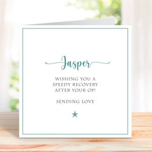 Personalised Surgery Card, Get Well Soon Card, Wishing you a Speedy Recovery Card, Operation card, Hip Replacement, Knee Replacement card