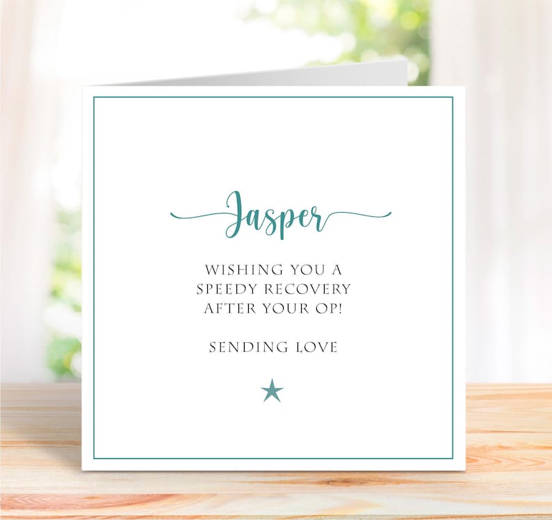 Personalised Surgery Card, Get Well Soon Card, Wishing you a Speedy Recovery Card, Operation card, Hip Replacement, Knee Replacement card