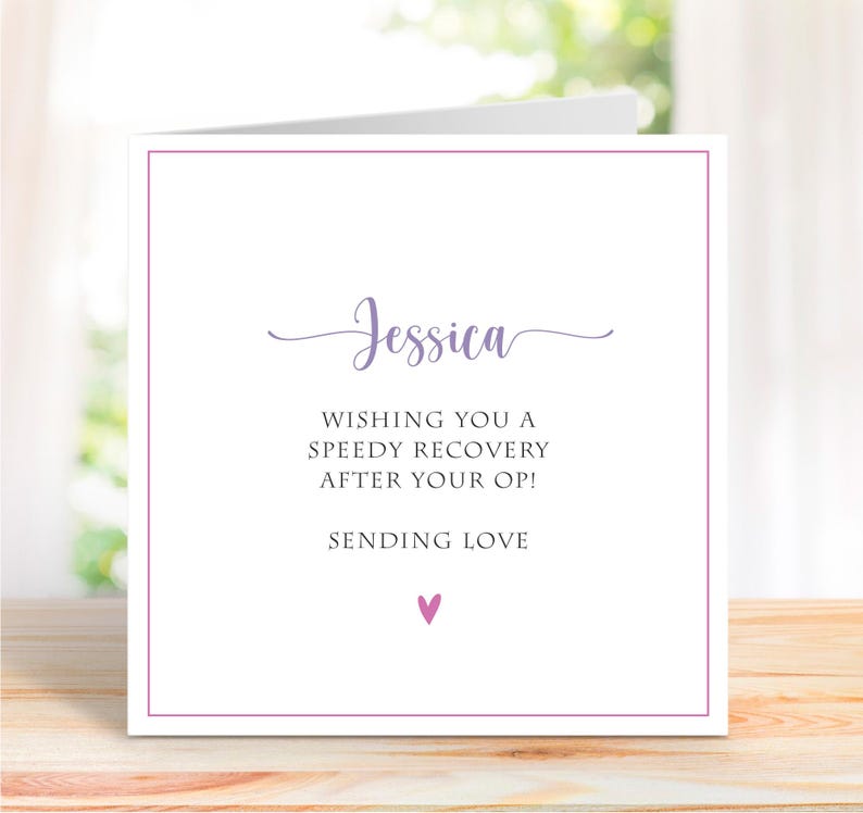 Personalised Surgery Card, Get Well Soon Card, Wishing you a Speedy Recovery Card, Operation card, Hip Replacement, Knee Replacement card