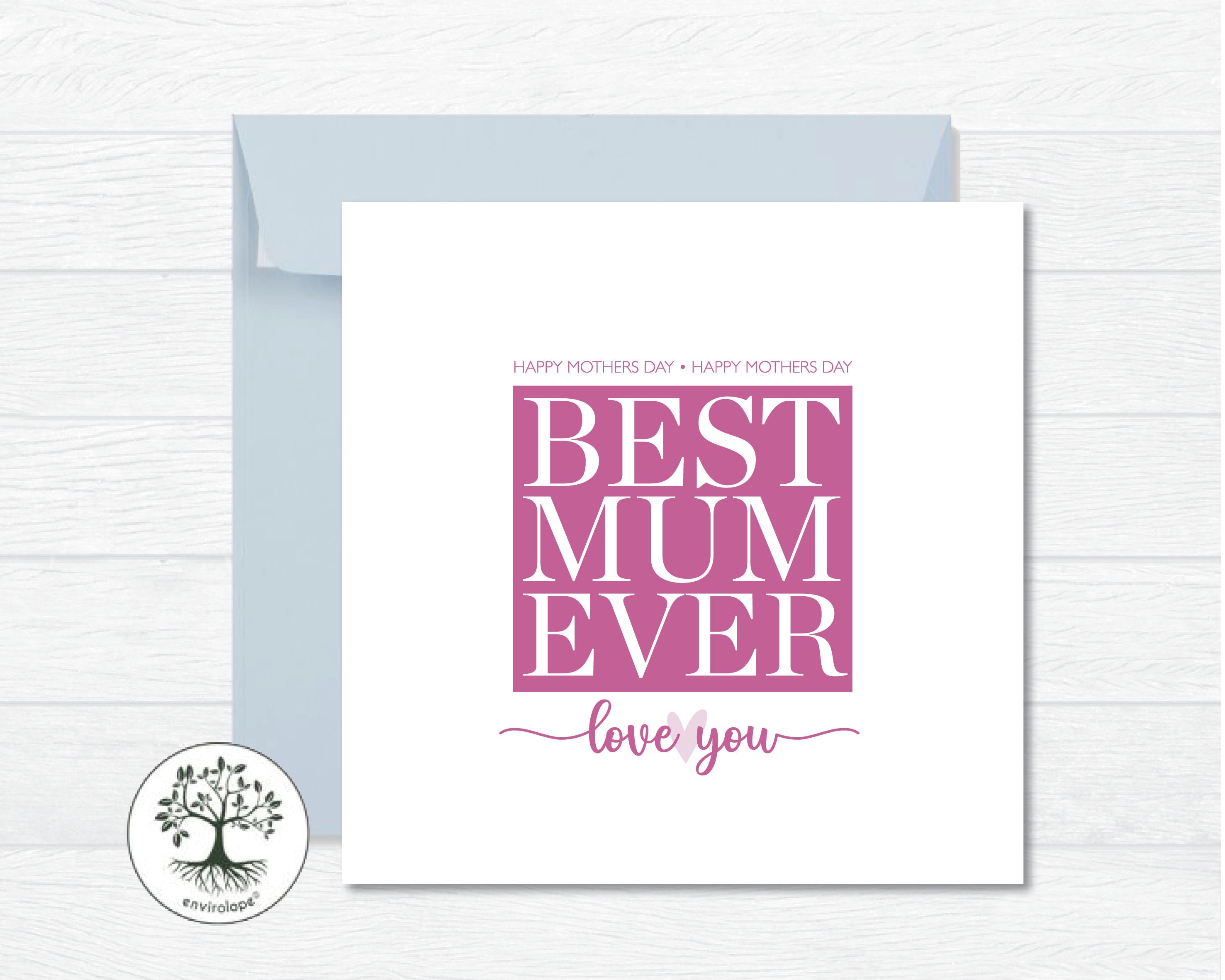 Mothers Day Card, Happy Mothers Day, Best Mum Ever, Love You - Etsy UK