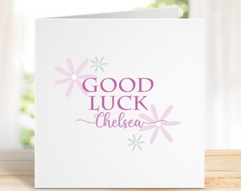 Personalised Good Luck card, Exam good luck