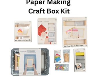 Paper Making DIY Craft Bundle Box - Mould & Deckle, Envelope And Tag, School Crafts, Absorption Kit