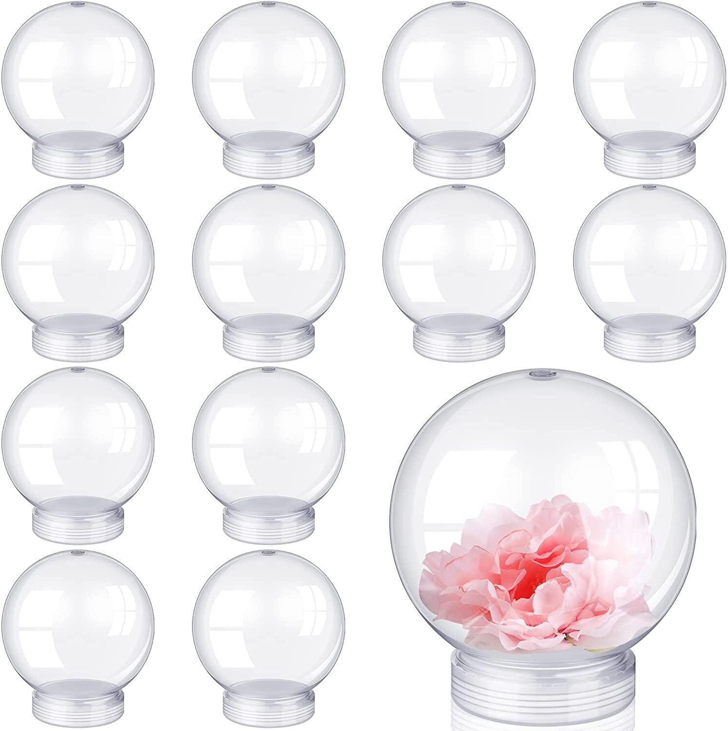 Fillable Clear Plastic Globe Kid's DIY Gift Screw Cap Keepsake DIY