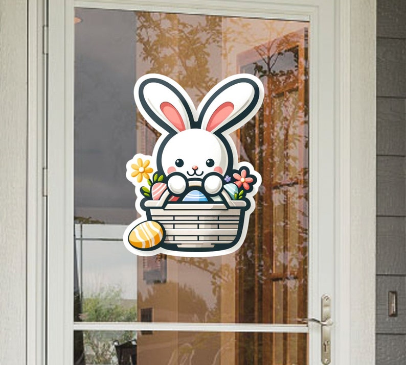 Bunny Easter reuseable window decoration