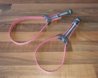 Breast bondage clamp Pink leather - BDSM - torture fetish sub Dom master mistress goth Kinky sex toy adult only