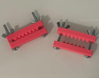 Pink Spiked Nipple Clamps: Adjustable Pressure (Pair) BDSM Fetish sex toy