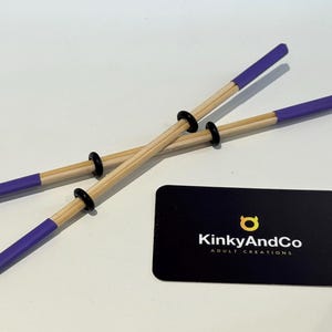 Adjustable Bamboo Nipple Clamps (Pair) BDSM Fetish sex toy PURPLE