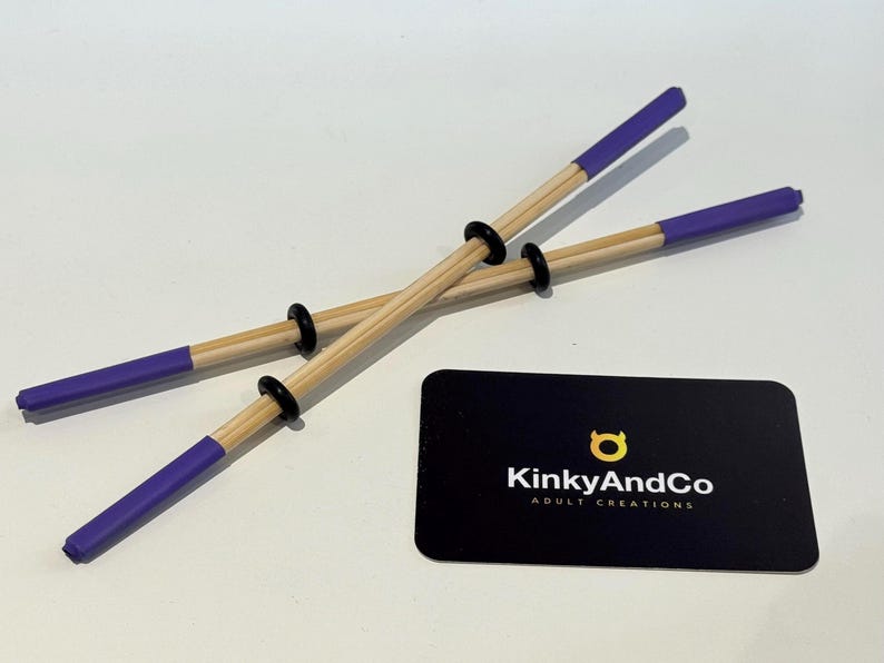 Adjustable Bamboo Nipple Clamps (Pair) BDSM Fetish sex toy PURPLE