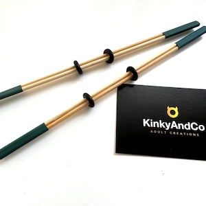 Adjustable Bamboo Nipple Clamps (Pair) BDSM Fetish sex toy GREEN