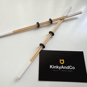 Adjustable Bamboo Nipple Clamps (Pair) BDSM Fetish sex toy WHITE