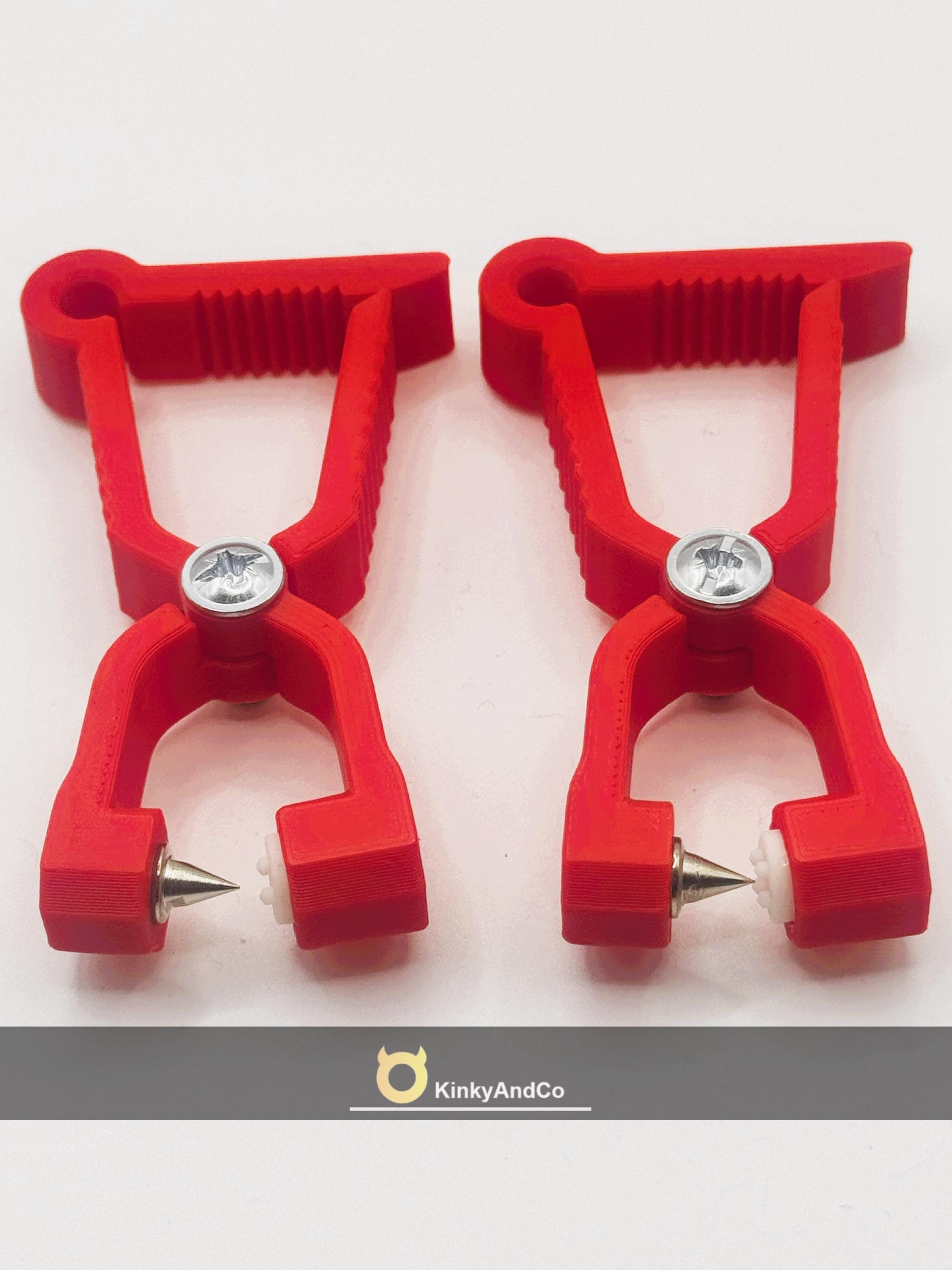 RED Devils Spike - Ultra Sharp Nipple Clamps (pair) BDSM Fetish