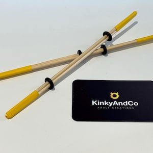 Adjustable Bamboo Nipple Clamps (Pair) BDSM Fetish sex toy YELLOW