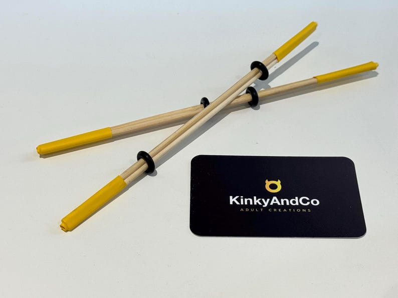 Adjustable Bamboo Nipple Clamps (Pair) BDSM Fetish sex toy YELLOW